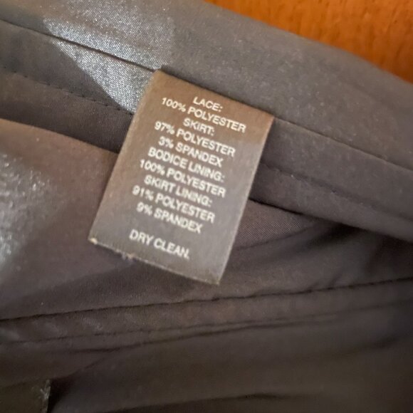 White House Black Market Black Lace Bodice Strapless Dress Size 6 Polyester Blen - Picture 5 of 10